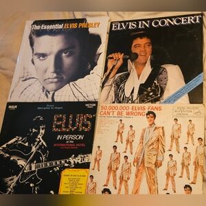Elvis Presley Vinyl Record Collection - Black and White Covers